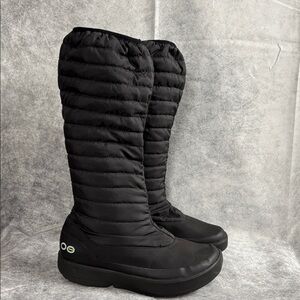 OOFOS Black Winter & Rain Boots